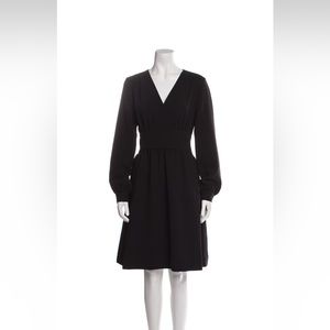 Kate Spade Black Mini Long Sleeve Dress with Bow Back